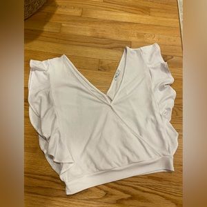 White Zara Ruffle Shirt